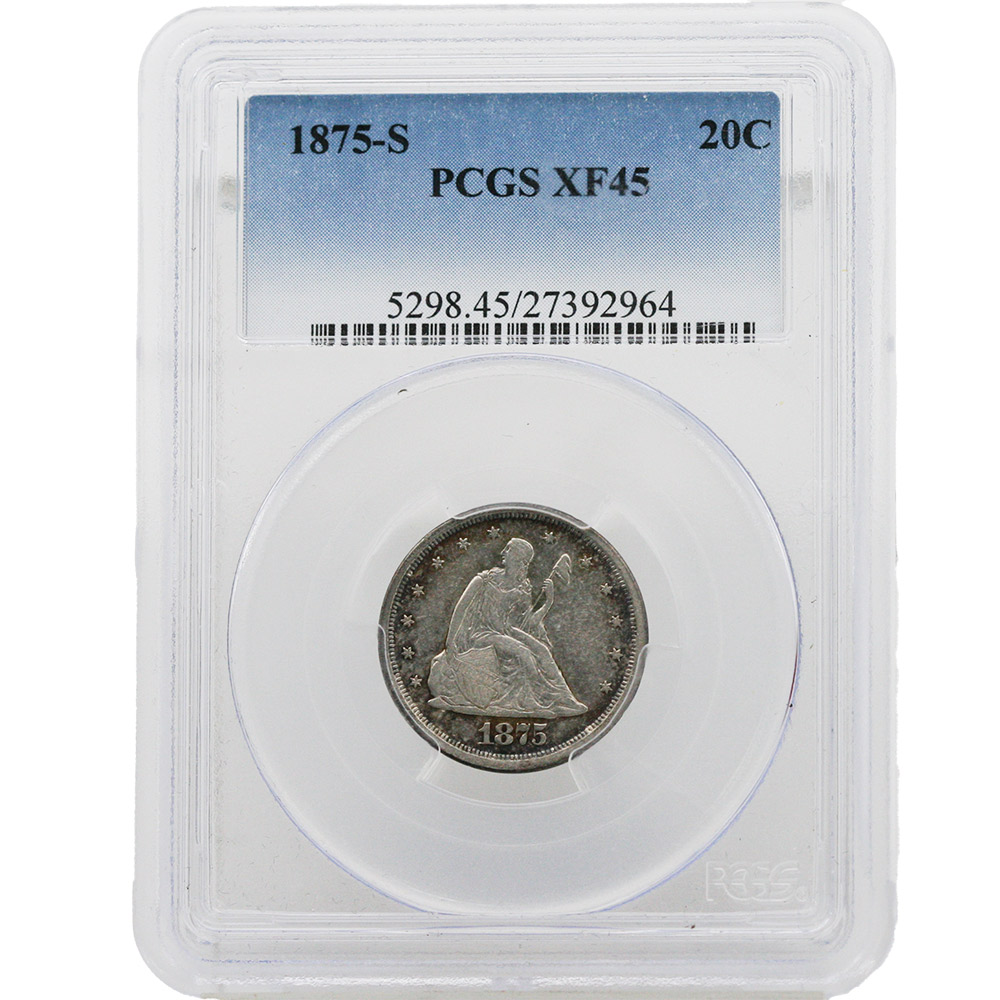 1875-S Seated Liberty 20 Cents PCGS XF 45