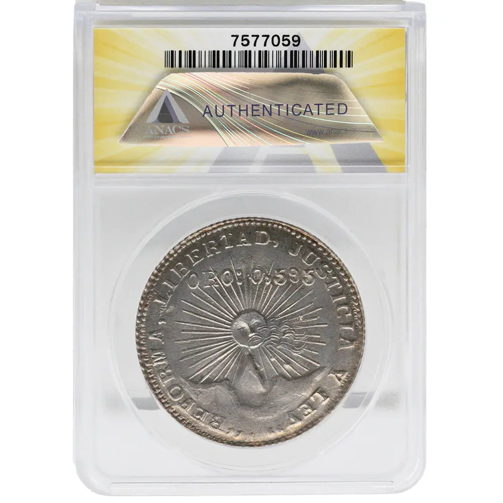 1914 Mexico Dos-Peso Guerrero ANACS AU 50 Damaged - Image 2