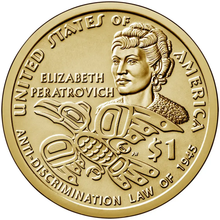 2020 $1 Elizabeth Peratrovich Native American Coin