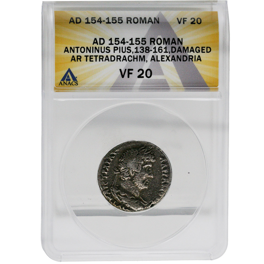 AD 154-55 Roman Antonius Pius AR Tetradrachm