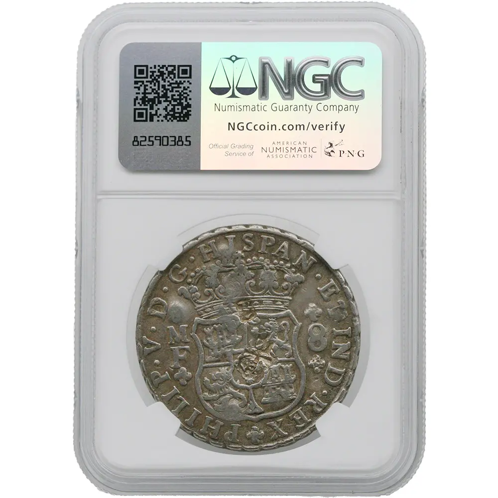 1747-MO|MF Mexico 8 Reales NGC XF Details Chopmarked - Image 2