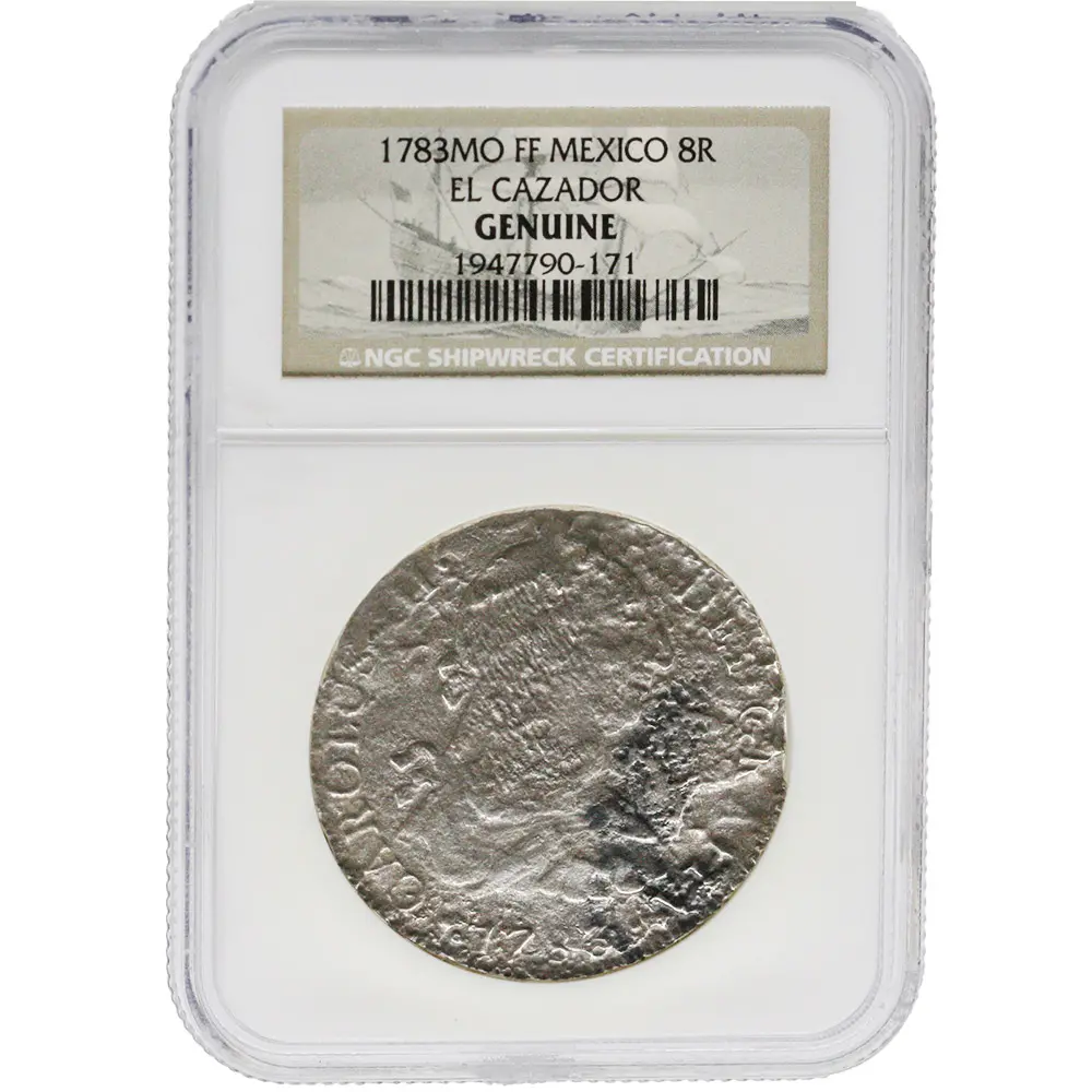1783-MO|FF Mexico 8 Reales El Cazador NGC Genuine