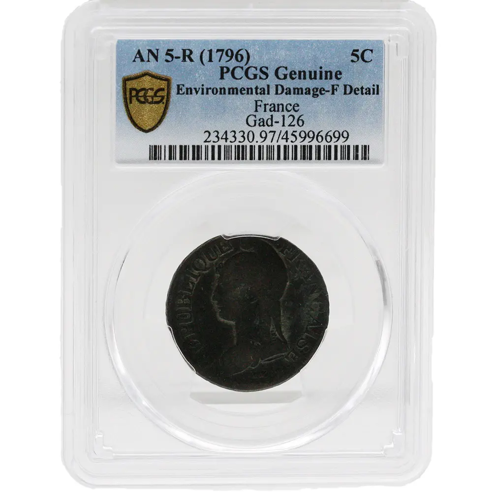 1796-R France 5 Centimes