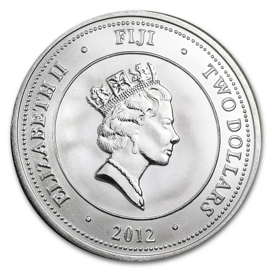 (Random Year) Fiji 1 oz Silver $2 Taku BU - Image 2