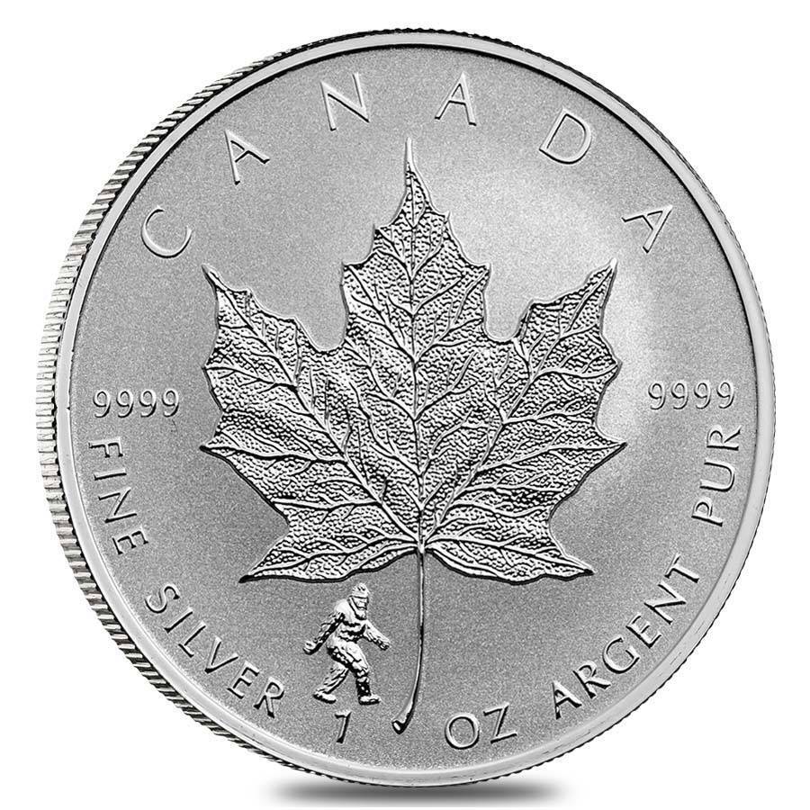 2016 Canada $5 Dollar Maple Leaf BigFoot Privy 1 oz Silver Coin