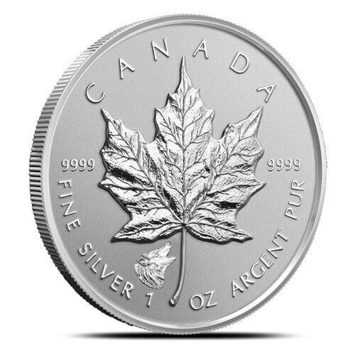 2016 1 oz Silver Canadian Maple Leaf Wolf Privy Rev. PF Coin