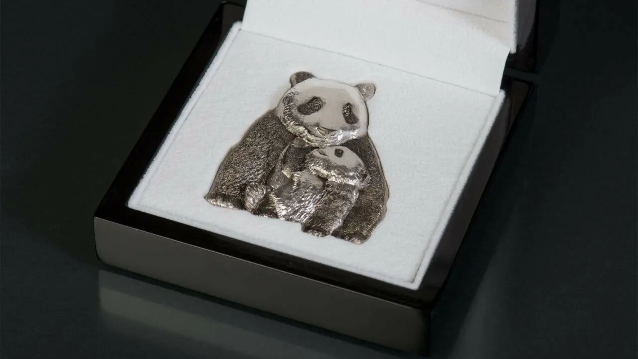 2017 Cook Islands 20 Dollar 88g Silver Lucky Panda BU - Image 3