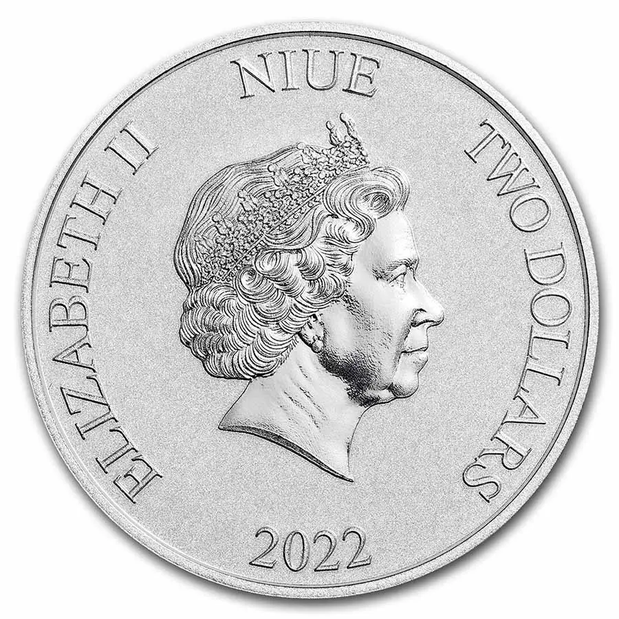 2022 $2 1 oz Aladdin Disney's 30th Anniversary Coin BU - Image 2