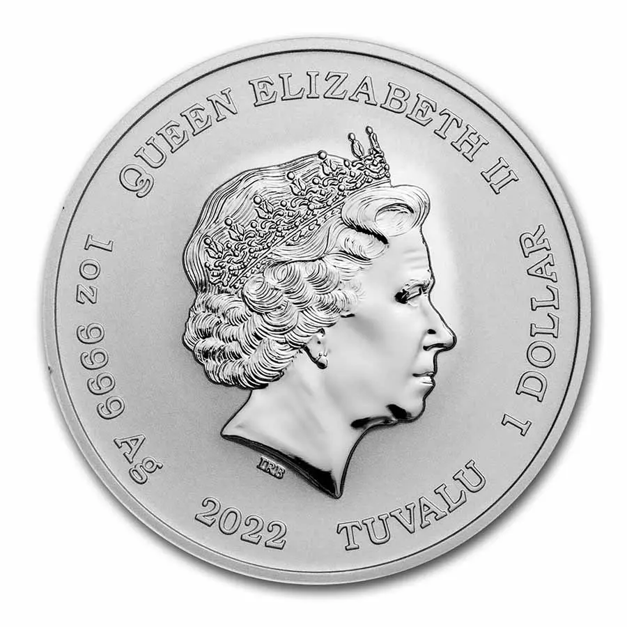 2022-P Tuvalu 1 oz Silver The Simpsons: Treehouse of Horror Proof - Image 2