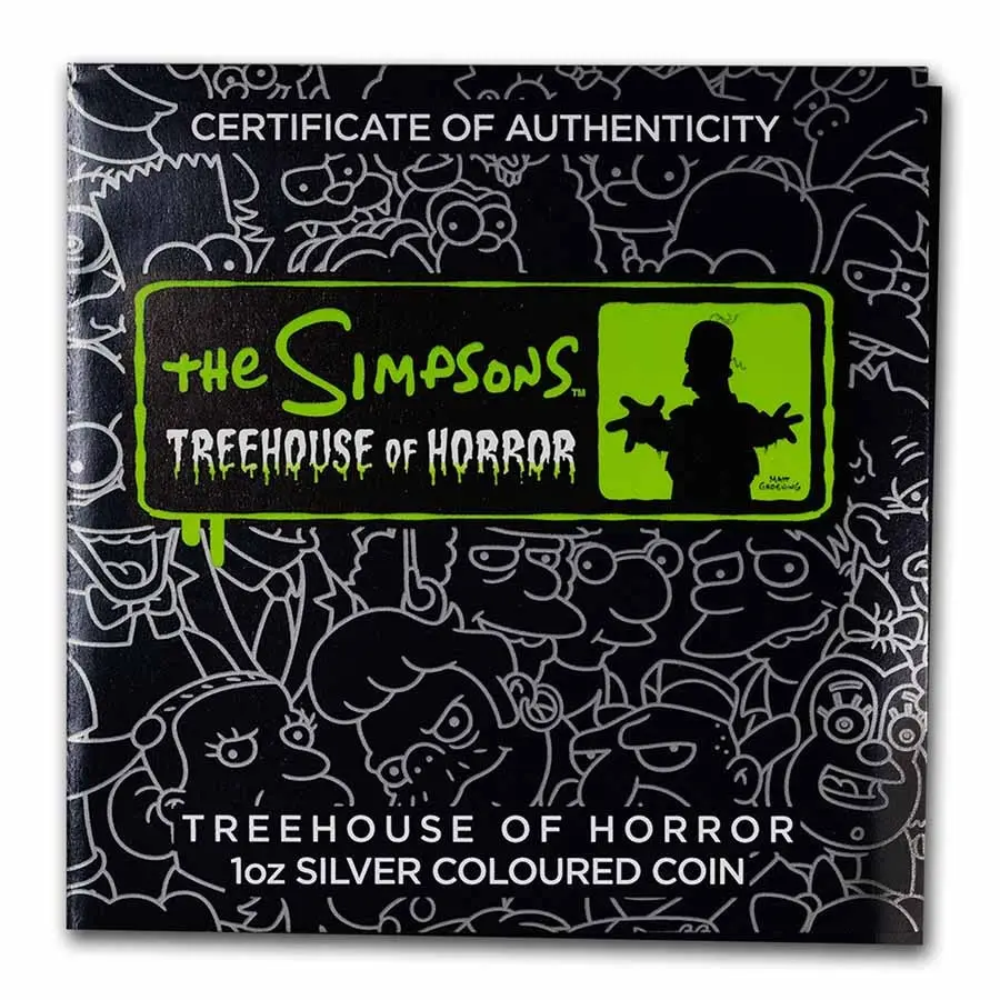 2022-P Tuvalu 1 oz Silver The Simpsons: Treehouse of Horror Proof - Image 5