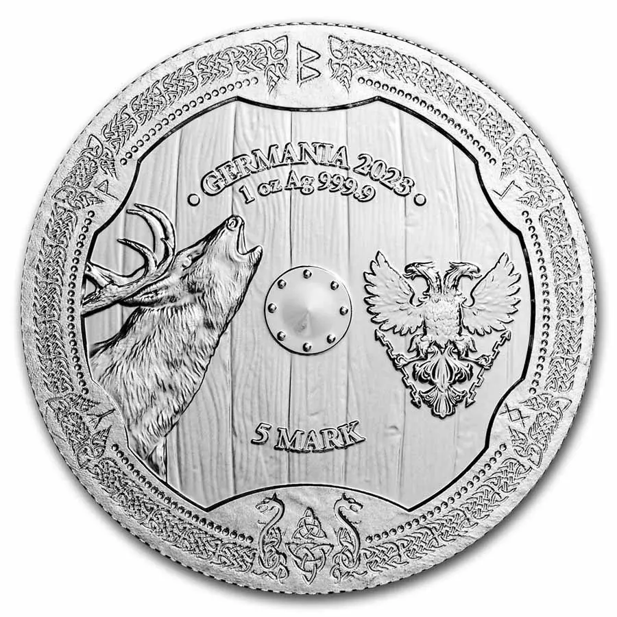2023 Germania Valkyries: Ostara 1 oz Silver Round BU - Image 2