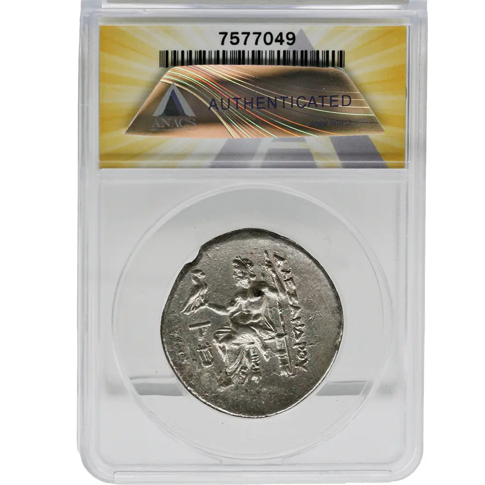 215-200 BC Greek Alexander The Great AR Tetradrachm ANACS VF 35 - Image 2