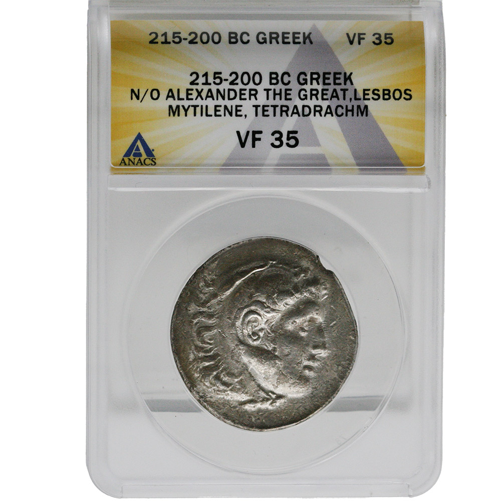 215-200 BC Greek Alexander The Great, Lesbos Tetradrachm