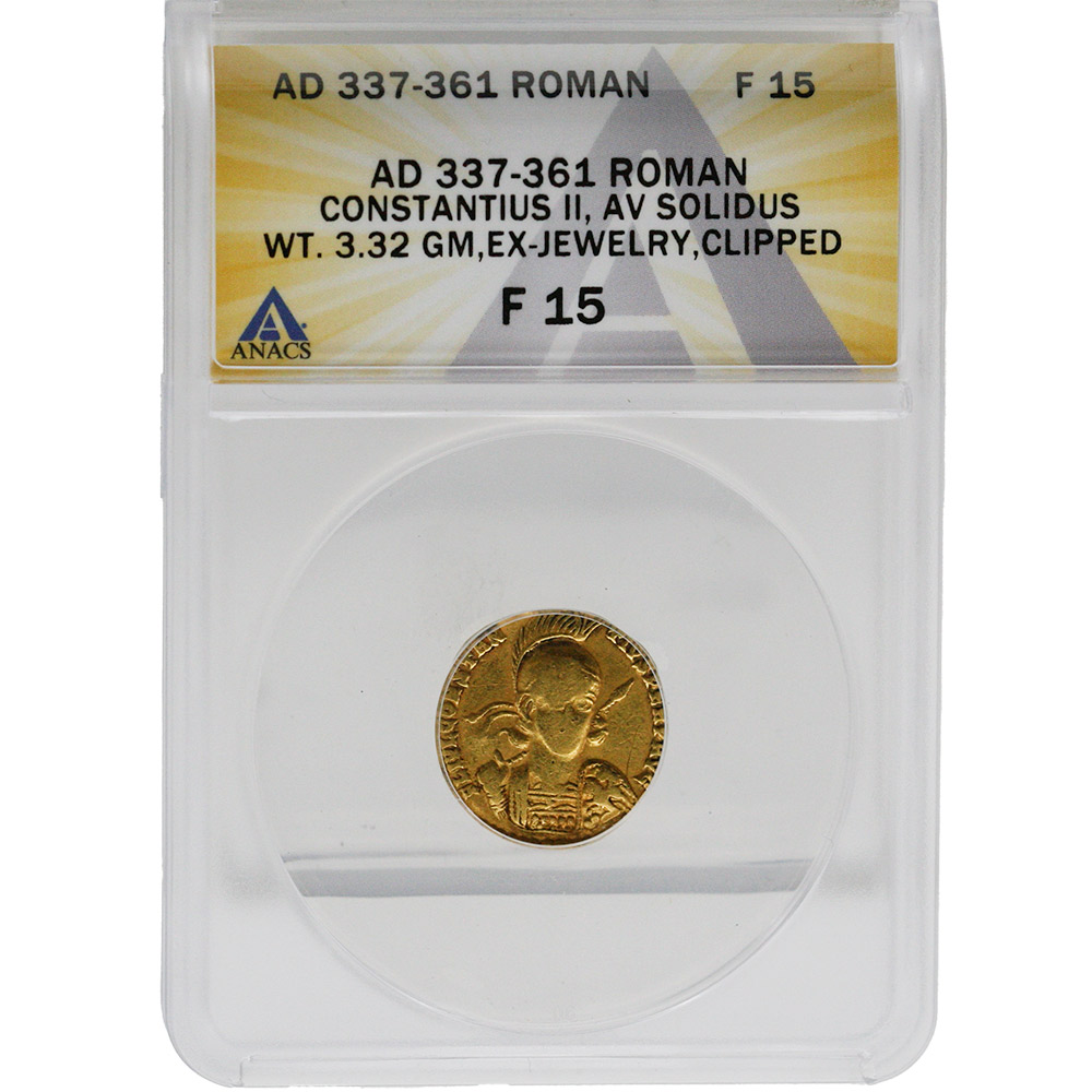 AD 337-361 Roman Canstantius II Gold AV Solidus