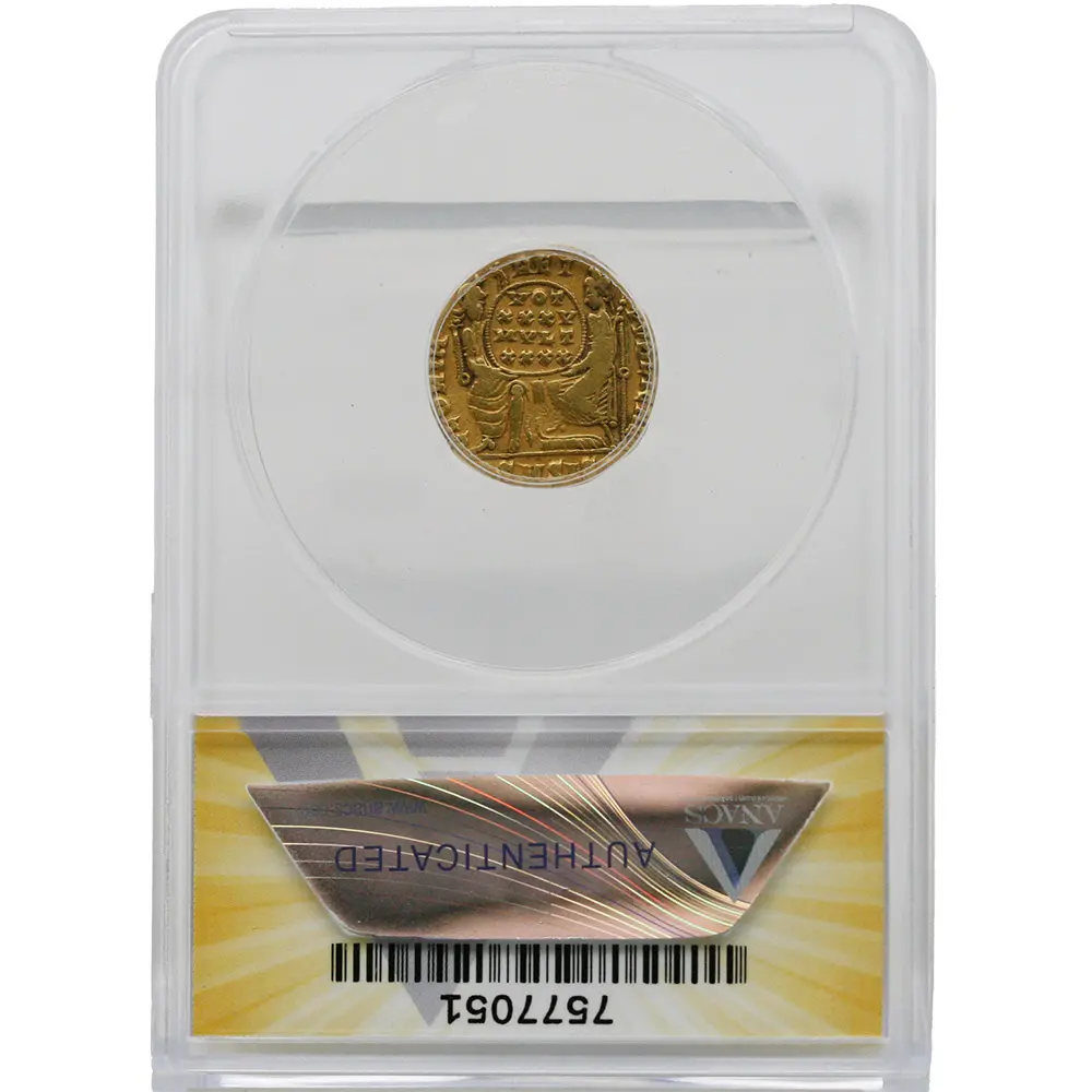AD 337-361 Roman Canstantius II Gold AV Solidus ANACS Fine 15 - Image 2