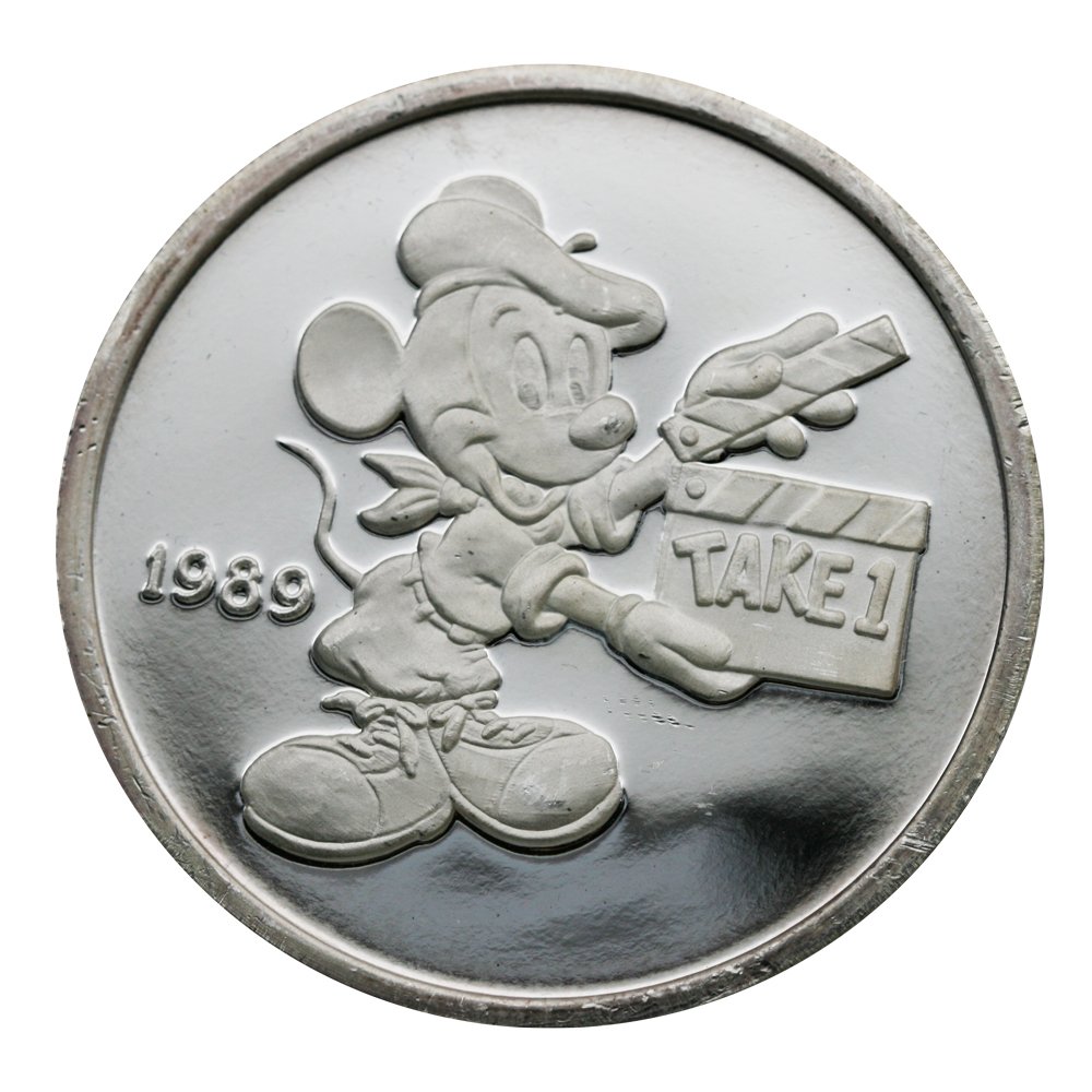 1989 Hollywood Mickey 5 oz .999 Silver Round