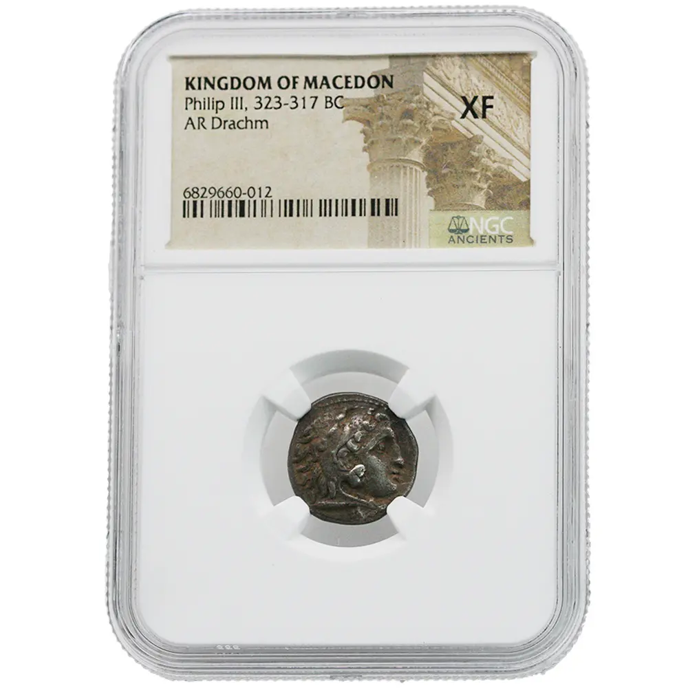 323-317 BC Philip III Kingdom Of Macedon AR Drachm RV Zeus