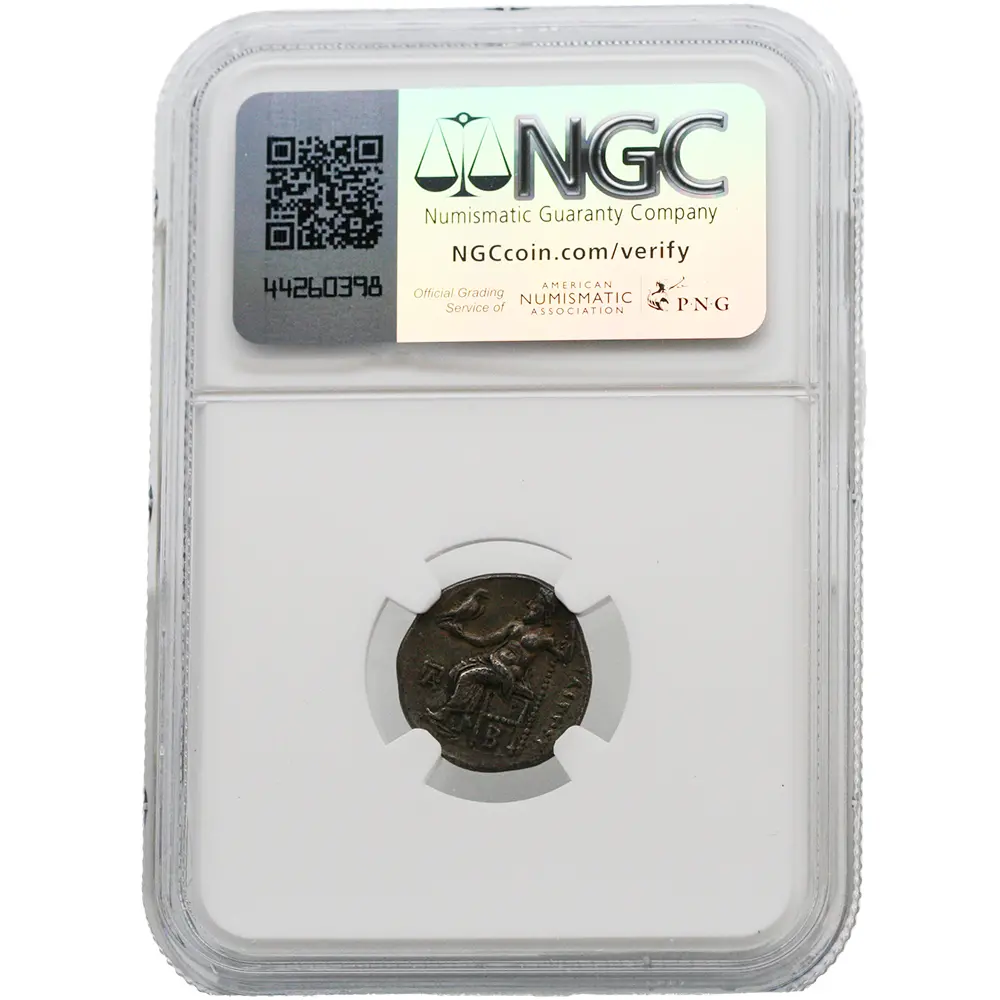 323-317 BC Philip III Kingdom Of Macedon AR Drachm RV Zeus NGC XF - Image 2