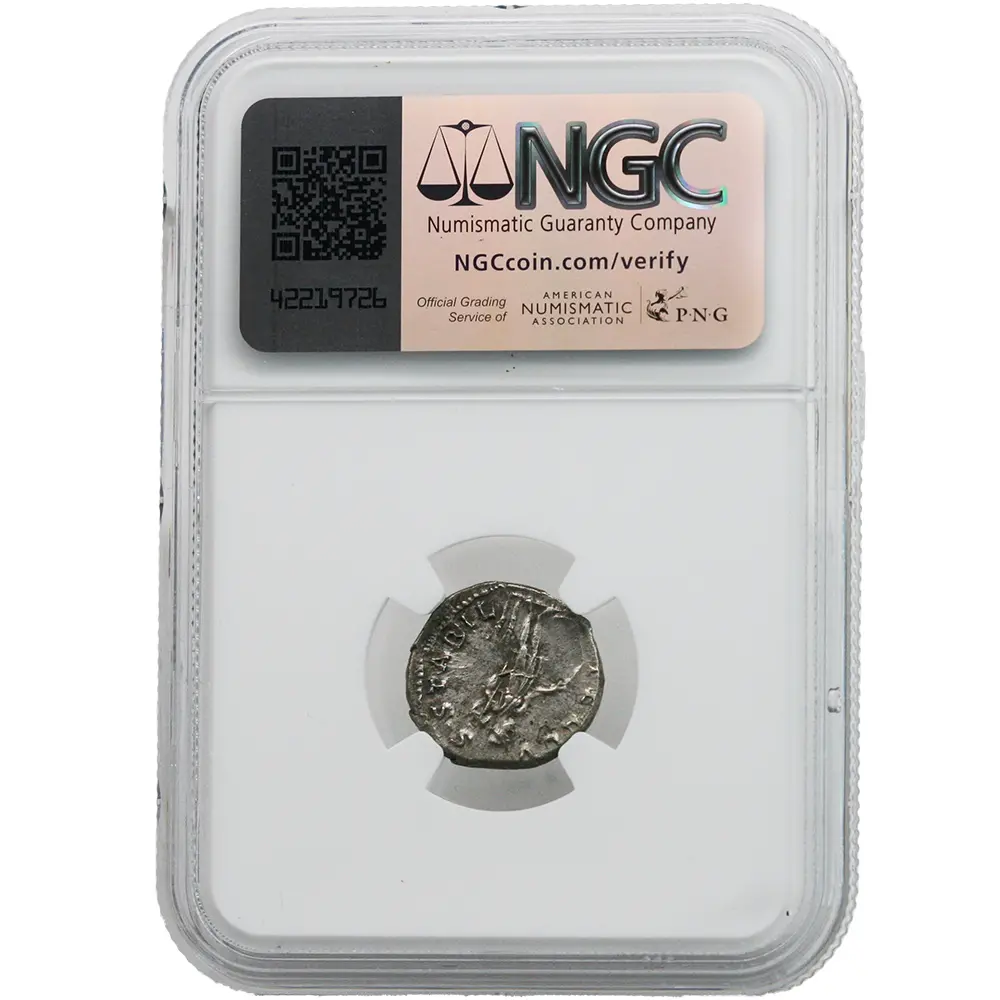 AD 117-138 Hadrian Roman Empire AR Denarius NGC CH XF - Image 2