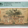 1857 $1 Omaha City Nebraska Territory Note