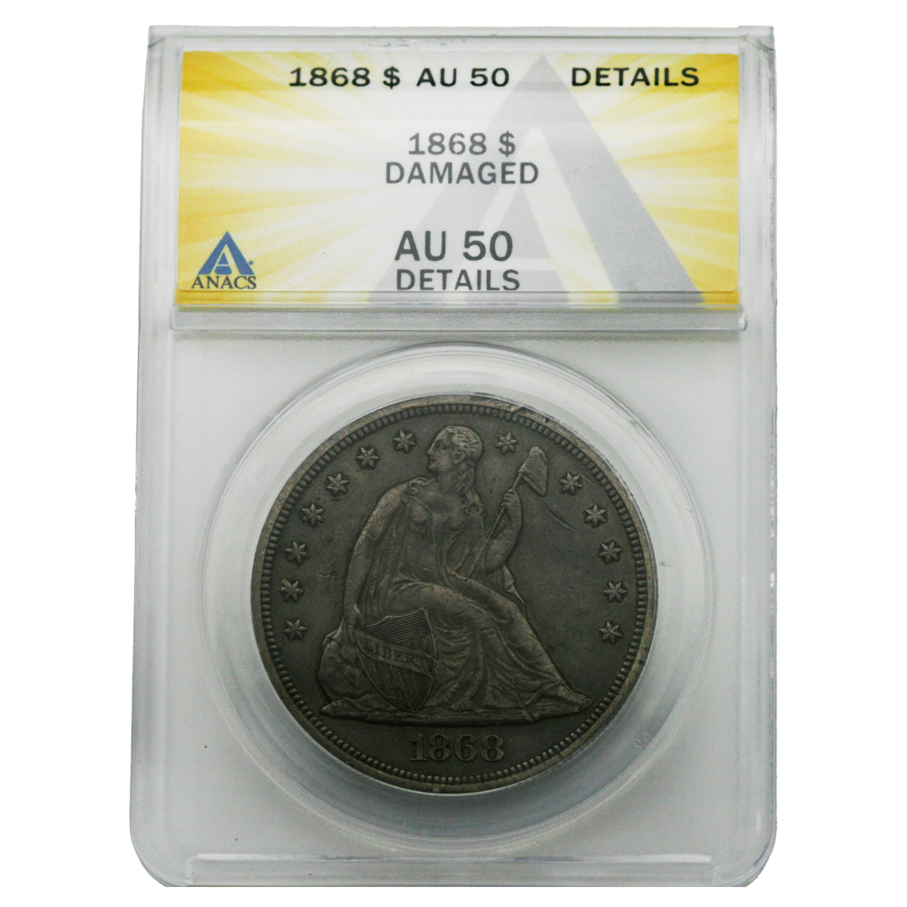 1868 Seated Liberty Silver Dollar