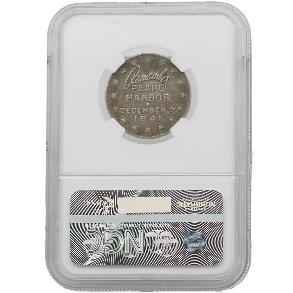 1941 Hawaii Silver 2M-382 Remember Pearl Harbor NGC VF 30 - Image 2