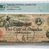 1857 $5 Omaha City Nebraska Territory Note