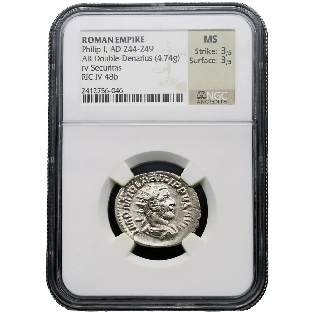 Roman Empire Philip I AR Double-Denarius