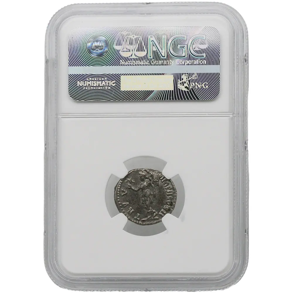 AD 161-169 Roman Empire Lucius Verus AR Denarius NGC CH XF - Image 2