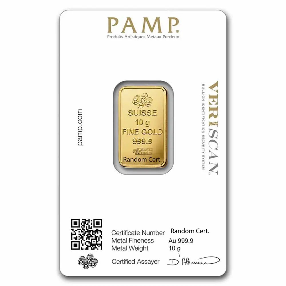 10 gram Gold Bar- PAMP (Veriscan) - Image 2