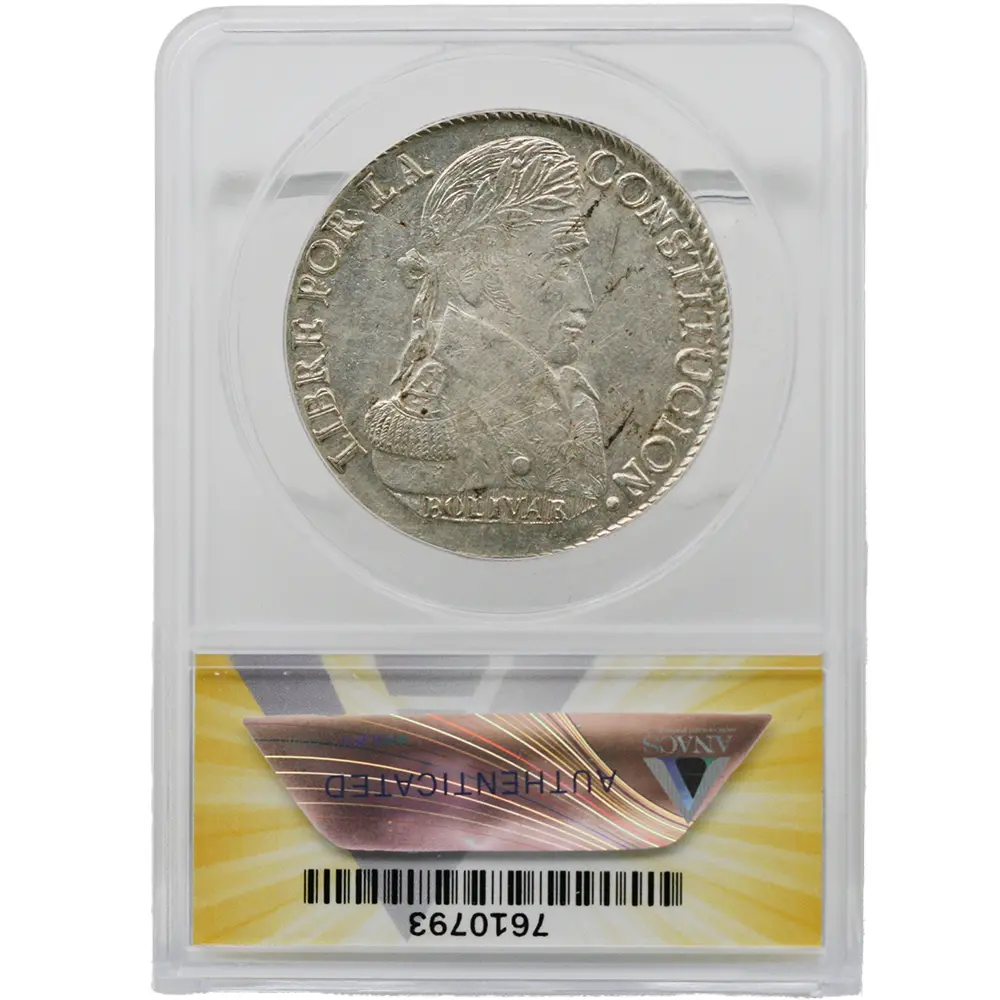 1837-P LM 8 Soliva Bolivia ANACS AU 50 - Image 2