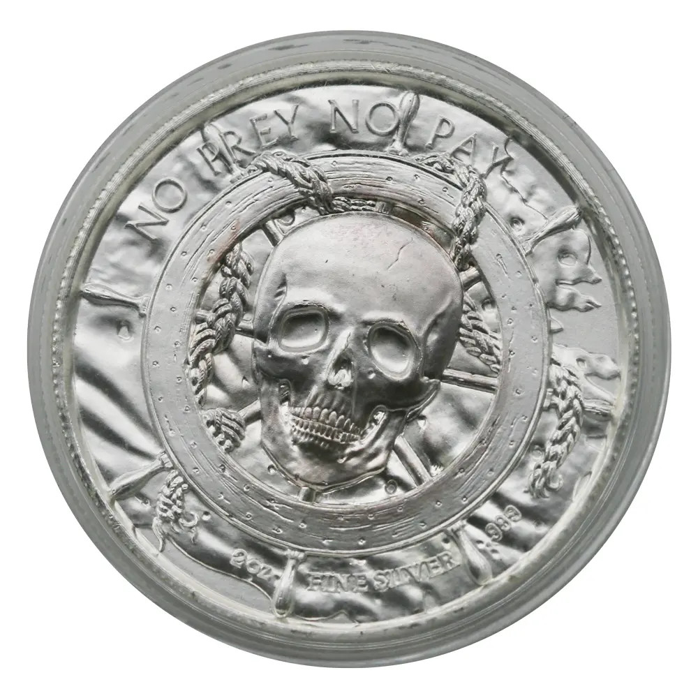2 oz Silver Mermaid No Prey No Pray - Image 2