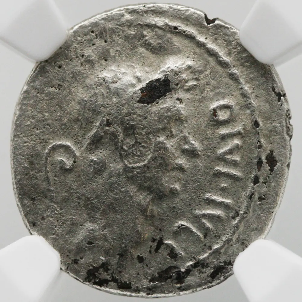 Julius Caesar 44 BC Roman Imperatorial Plated Denarius 40 BC Q. Voconius Vitulus NGC VF