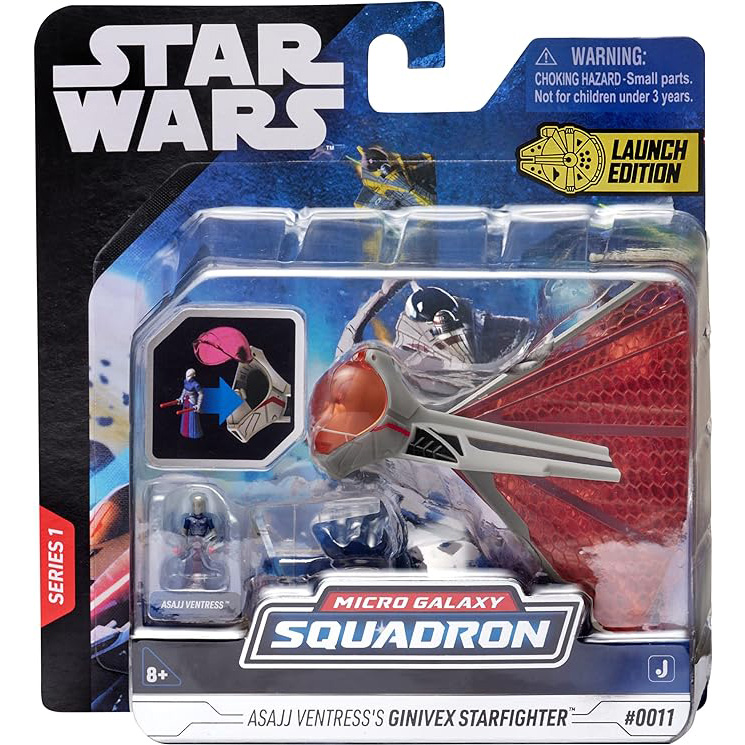 Star Wars Asajj Ventress Micro Galaxy Squadron Ginivex Starfighter