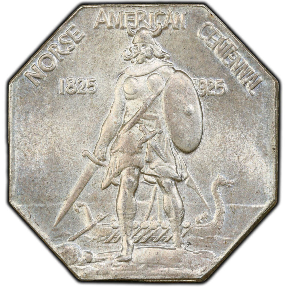 1925 Norse American Comemorative Thick Medal PCGS MS 64