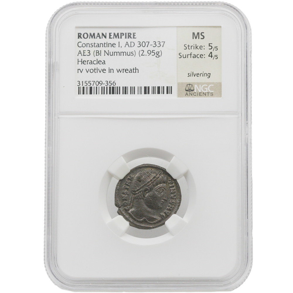 AD 307-337 Roman Empire Constantine I BI Nummus NGC MS