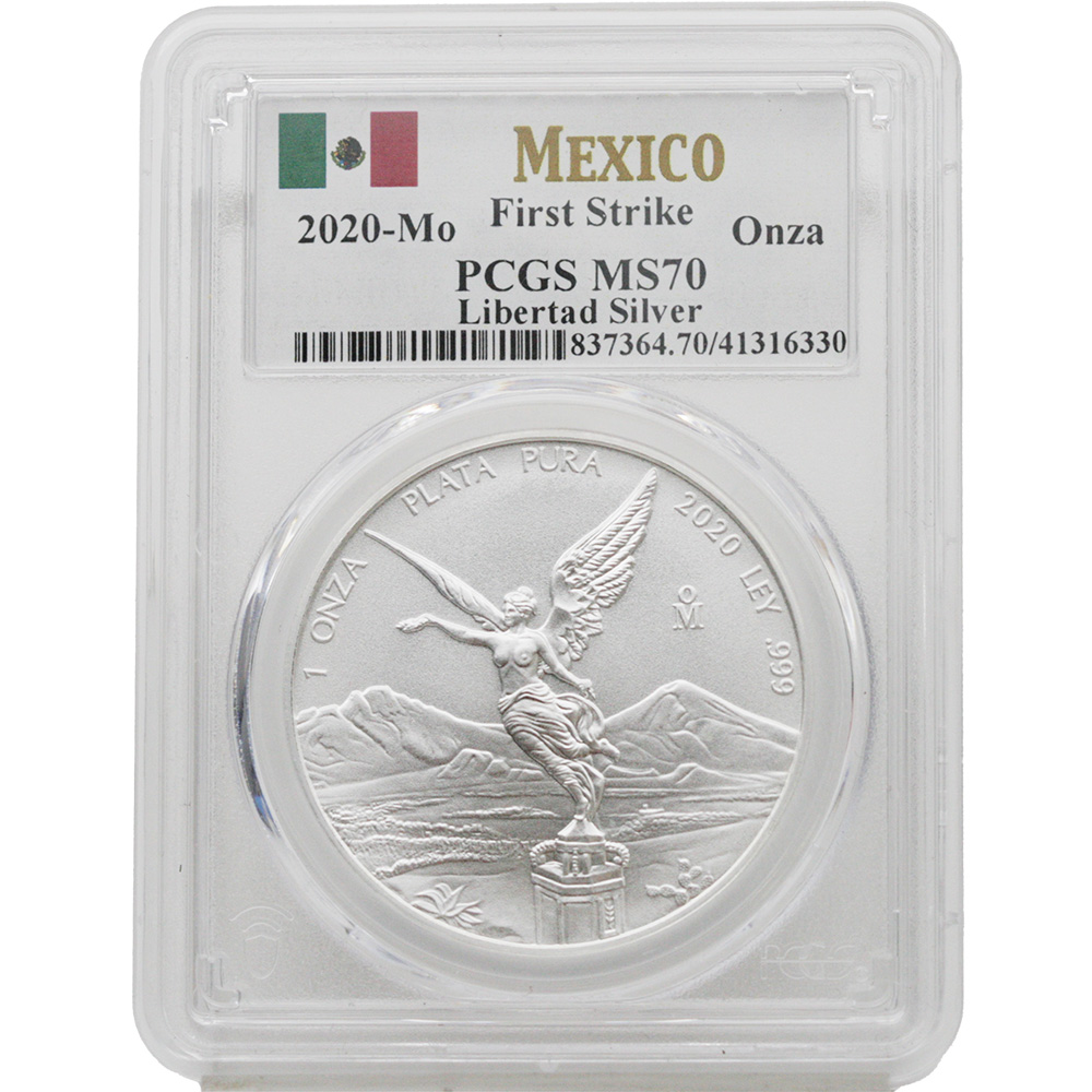 2020 Mexico 1 Onza .999 Libertad PCGS MS 70