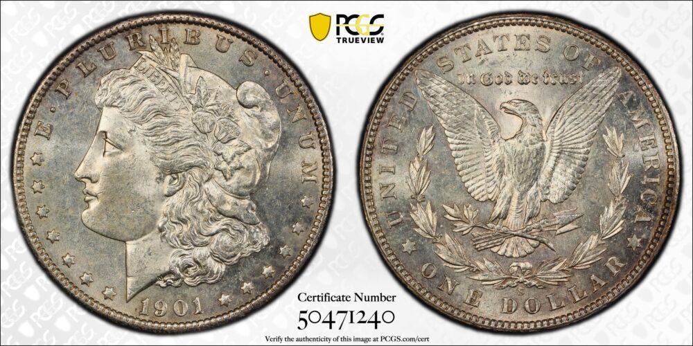 1901-S $1 Morgan Dollar PCGS MS62 - Image 2