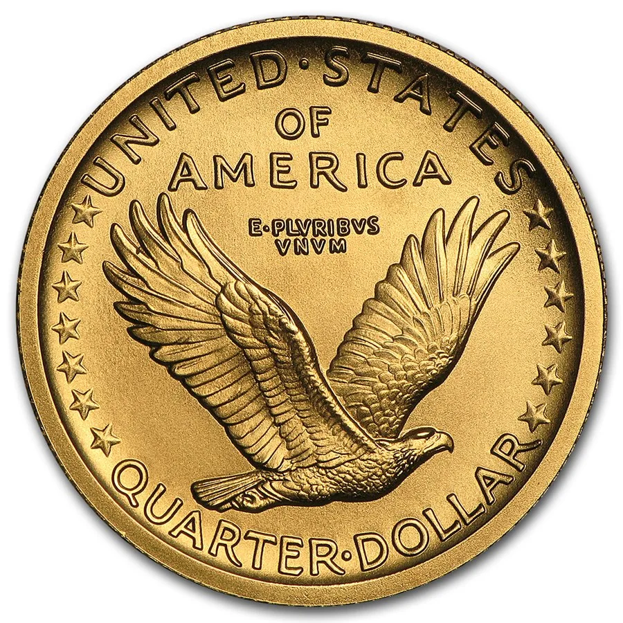 2016-W .25 oz Gold Standing Liberty Quarter Centennial
