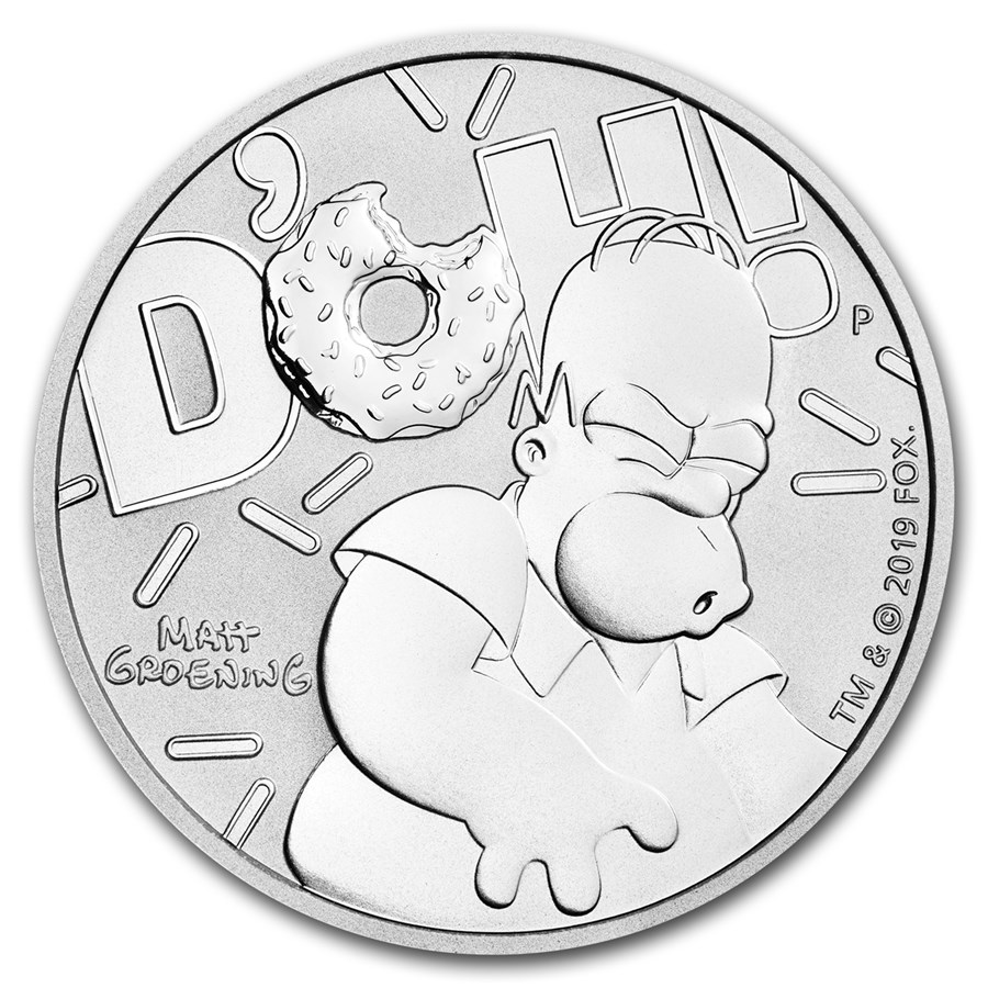 2019 Homer Simpson D'oh! 1 oz .999