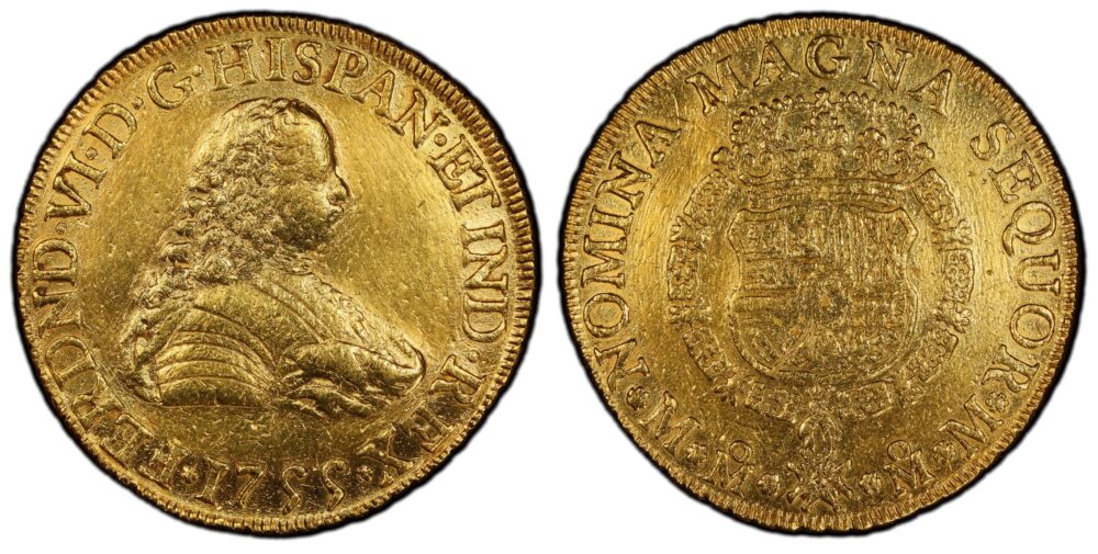 1755-Mo MM Mexico 8 Escudos PCGS XF Detail