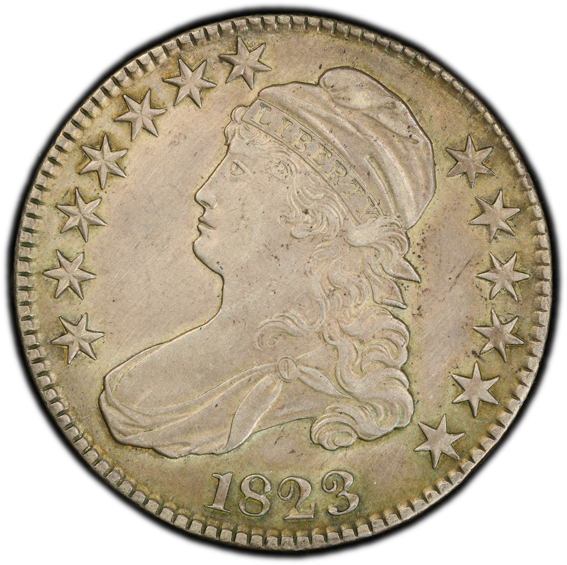 1823 50C Capped Bust Half Dollar PCGS AU Details