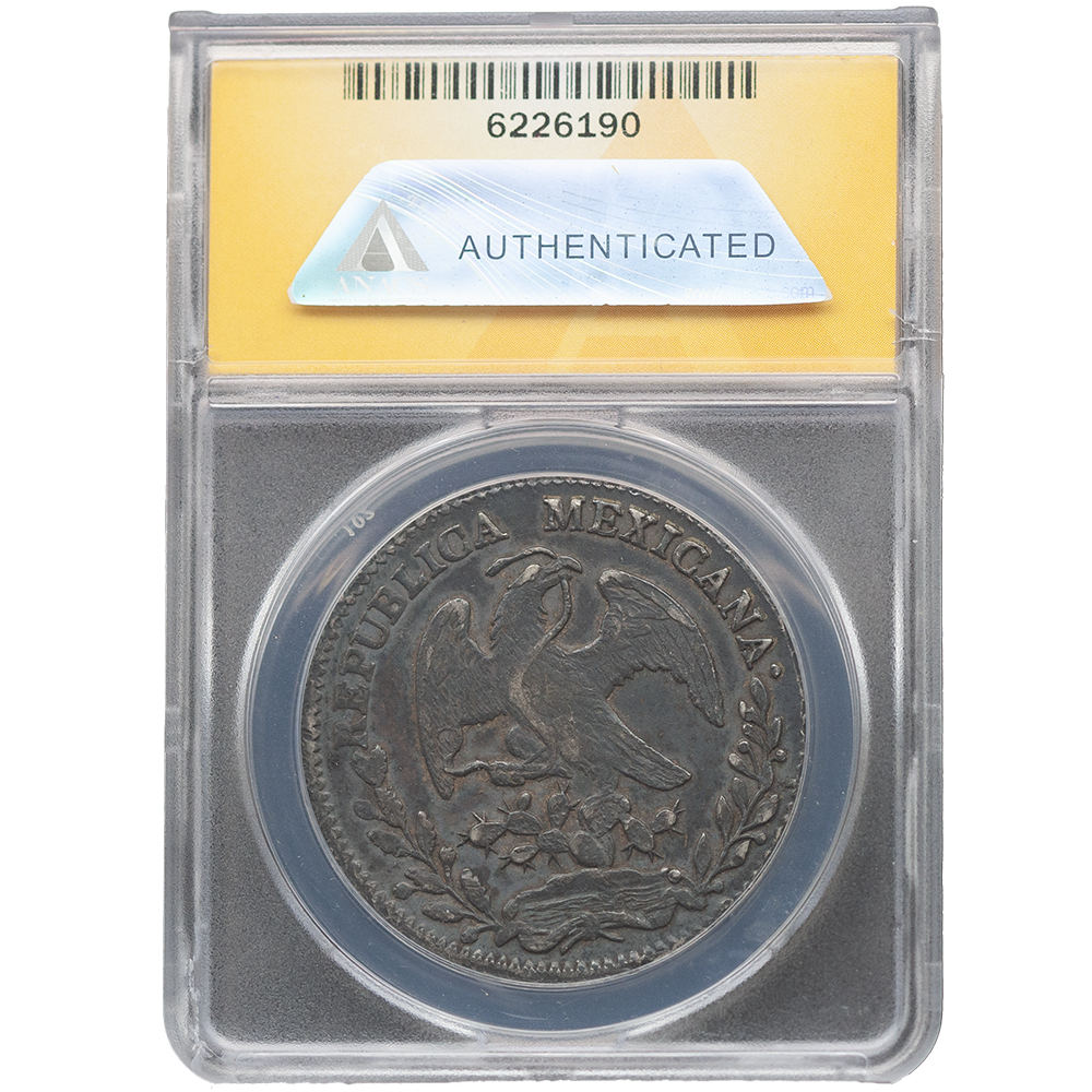 1837-Ga JG Mexico 8 Reales Guadalajara Mint ANACS AU 55