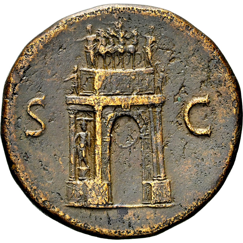 AD 54-68 Nero Roman Empire AE Sestertius RIC I#148 NGC CH VF Fine