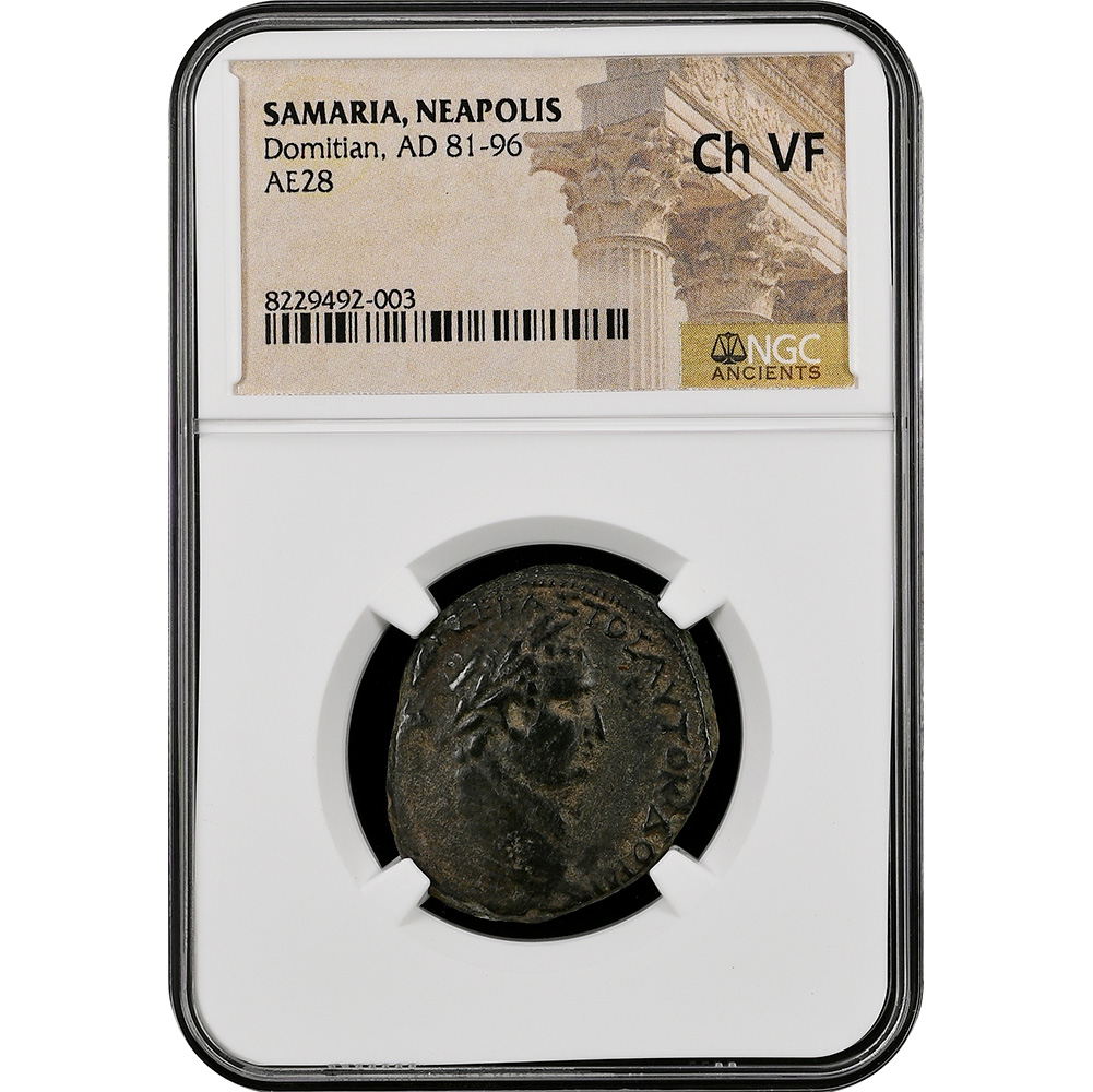 AD 81-96 Domitian Samaria Neapolis AE28 NGC CH VF