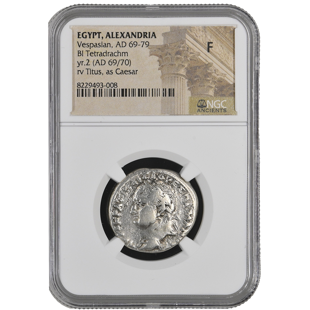 AD 69-79 Vespasian With Titus as Caesar Egypt Alexandria BI Tetradrachm NGC Fine