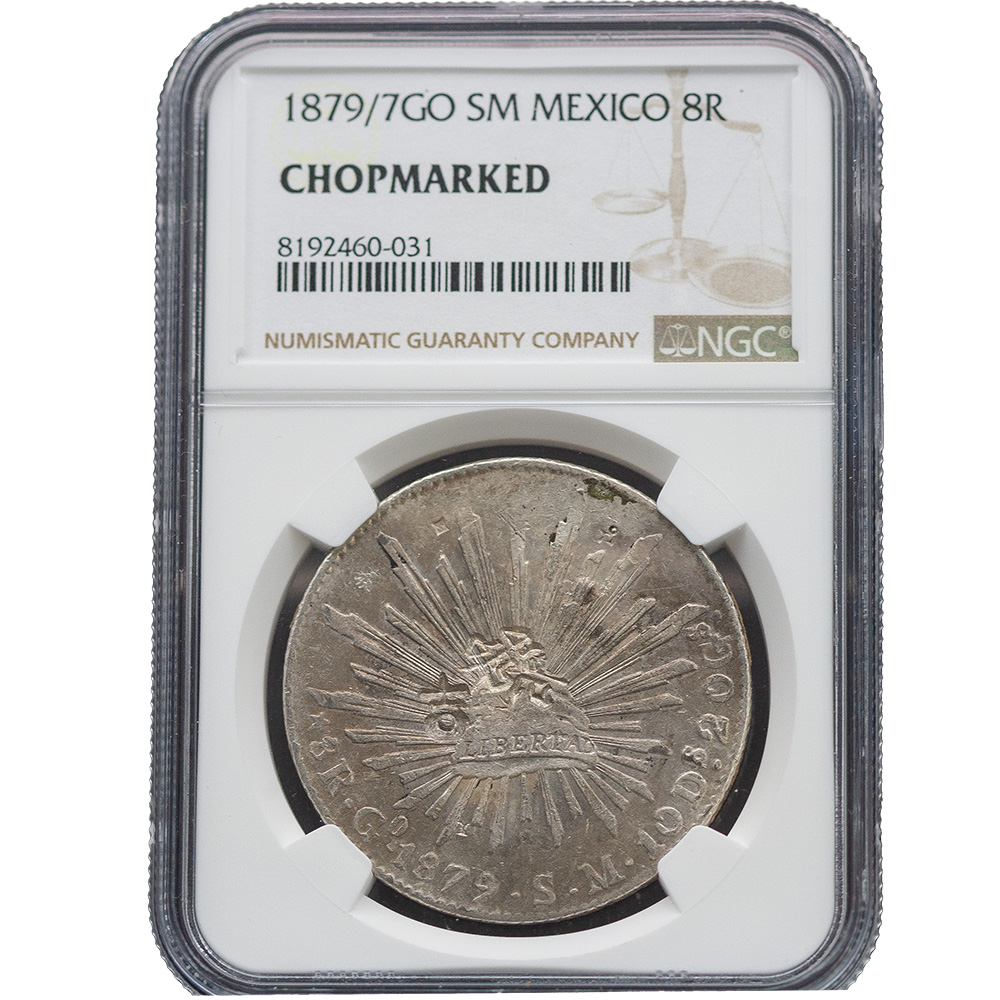 1879/7-GO|SM Mexico 8 Reales NGC Chopmarked