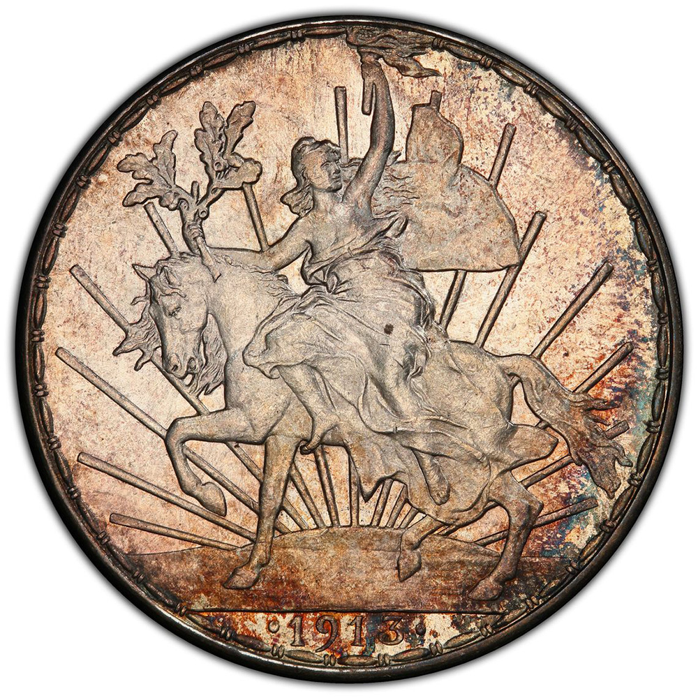 1913 Mexico Peso PCGS MS 64
