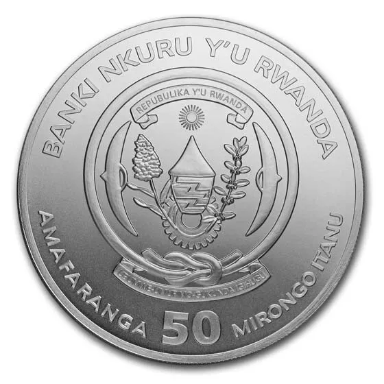 2018 Rwanda 1 oz Silver Nautical Ounce Endeavour BU - Image 2