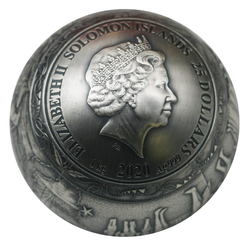 2020 Solomon Islands $25 1 Kilo Silver The Mayflower 200th Ann Silver - Image 4